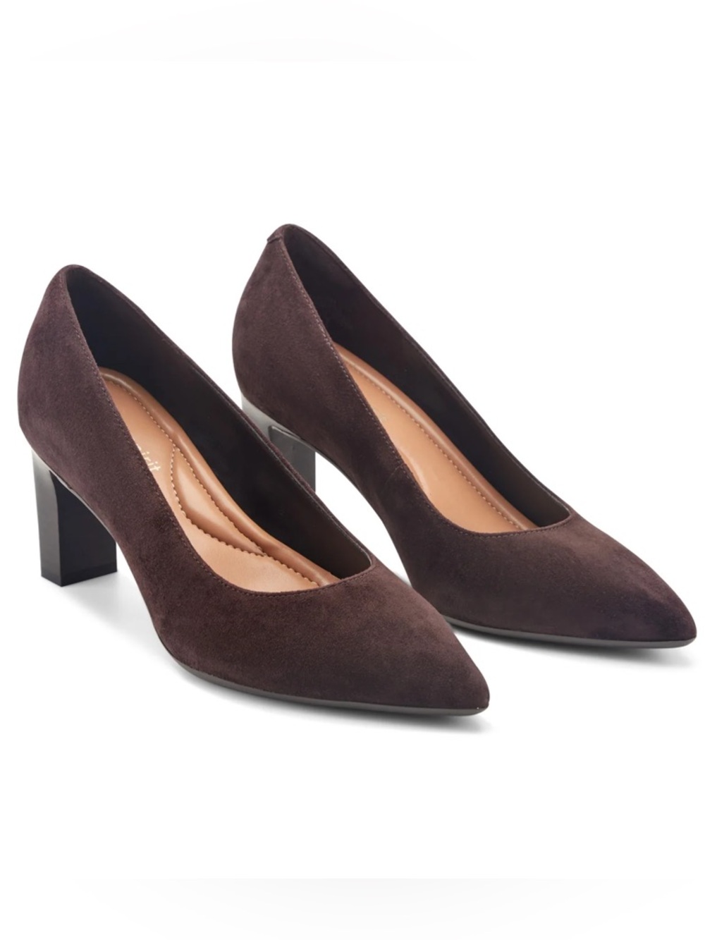 NEW Easy Spirit Hazen Block Heel Pumps
Dark Brown Suede Arch Support Block Heels